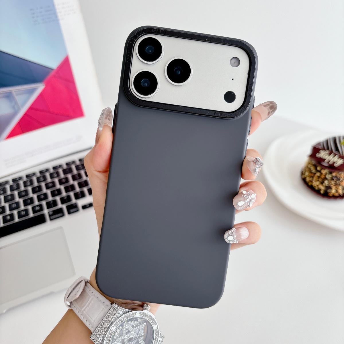 

Frosted Skin PC Solid Color Phone Case For iPhone 17 Air 16 15 14 13 12 11 Plus Pro Max Metal Frame Bumper Non-Slip Cover iPhone 15 Pro