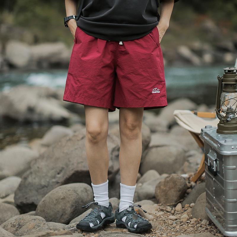 Summer Outdoor Sports Pants Men's High Street Casual Basic Loose Student Straight Quick Drying Five Point Pant