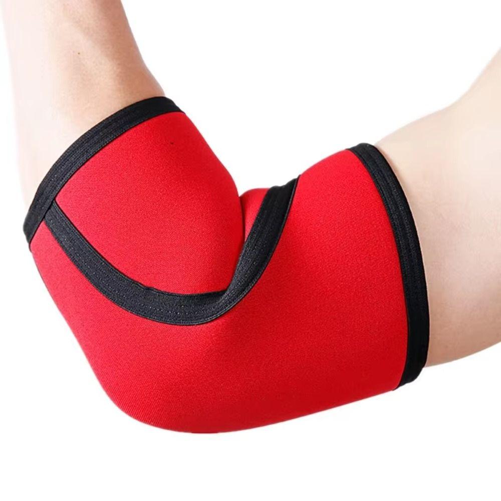 Red Arm Sleeve Nylon Neoprene Elbow Brace Durable Elbow Pads  Unisex