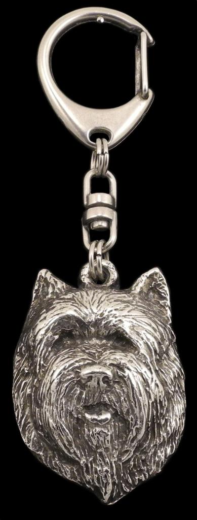 Cairn Terrier II - Silver-plated key ring with a dog in a gift box, handbag decoration, backpack pendant by Art-Dog brand