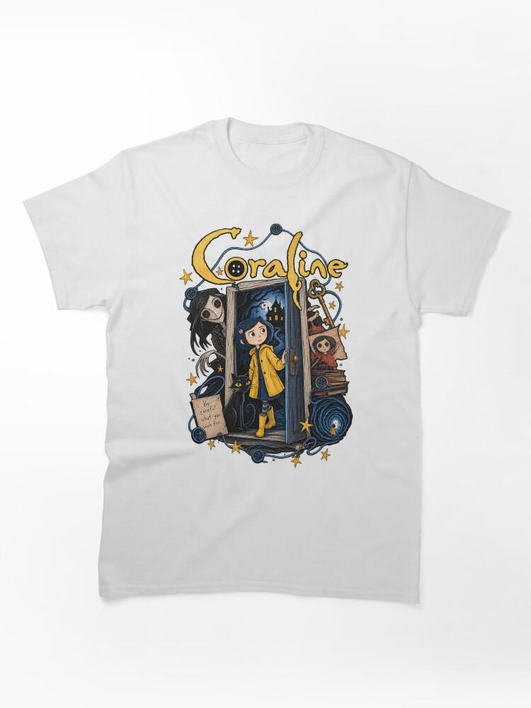 Coraline Vintage Coraline, Coraline Yellow Raincoat Graphic, Dark Fantasy Gothic Horror Classic T-Shirt