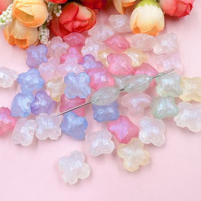 Perles Libres Acrylique DIY Mode Pour Fabrication de Bracelet Boucle d'Oreille Accessoires de Bijouterie Matériaux Étoile Quadrangulaire 60pcs 16mm