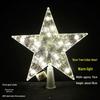 Christmas Luminous Tree Top Star - Warm Color Transparent Pentagram in 12cm, 15cm, 17cm, 21cm Sizes