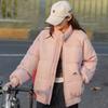 American retro college down padded jacket women's autumn and winter street style padded jacket small foreign style padded jacket