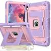 Case for iPad 10 11th A16 For iPad Air 11 10.2 Air 5 Air4 Mini 7 6 Heavy Duty Shockproof with Handle/Bracket/Shoulder Strap Case