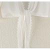 Chiffon Cardigan White Transparent Mesh Shawl Pagoda Sleeve Women's Sun Protection Clothing Short Thin Coat Summer Matching Straps