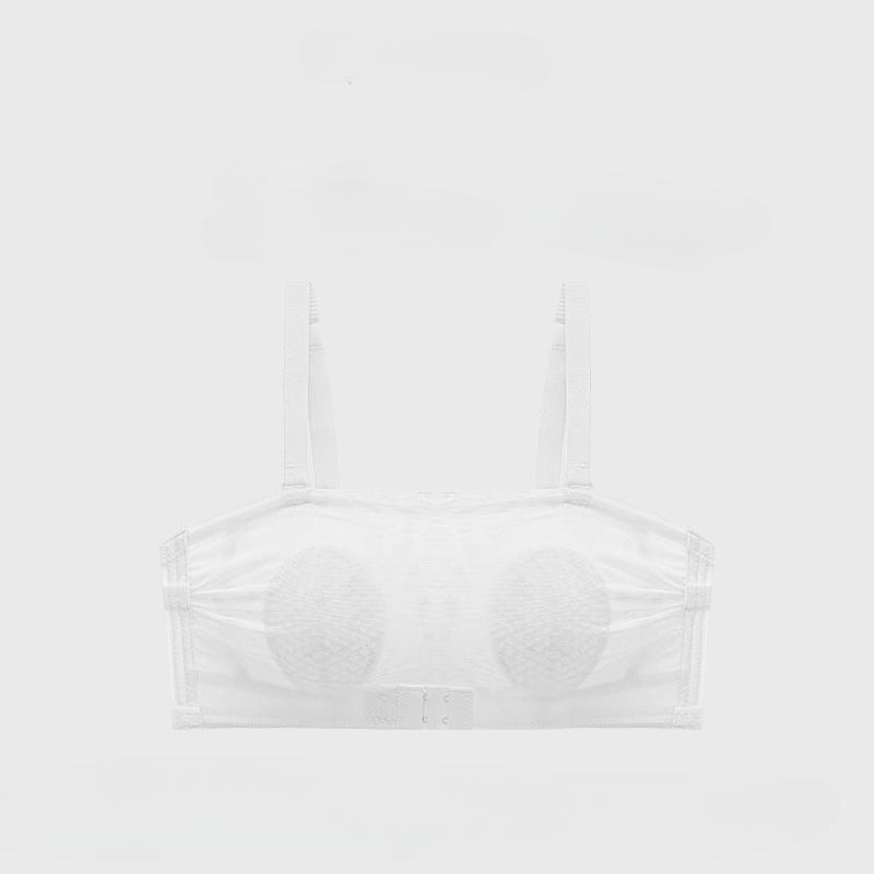 Women's Strapless Bra Non-slip Small Breast Reduction Anti-sagging Ultra-thin Bandeau Bra for Large Sizes