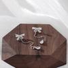 High-end Bow Water Drop Fringed Earrings for Women Simple Sweet Personality