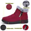 Winter new medium and low-top cotton boots women's side double zipper snow boots velvet warm mother boots