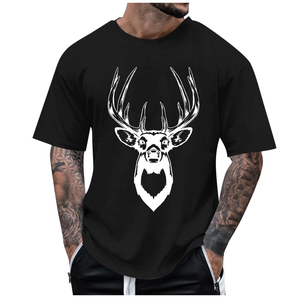 Men's Casual Short Sleeved T-shirt Raglan Sleeve Bottom Shirt