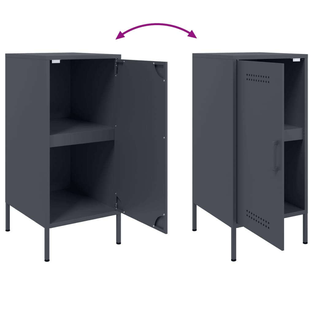 Sideboards 2 pcs Anthracite 36 x 39 x 79 cm Steel