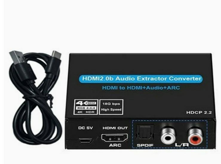 4K120Hz HDMI 2.0 Audio Splitter with Optical & ARC Support for 5.1 Sound
