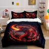 Dragon Flame Decorative Set Soft Comfortable Duvet Cover Bedding Set Included 1*Duvet Cover & 2*Pillowcases, Gift