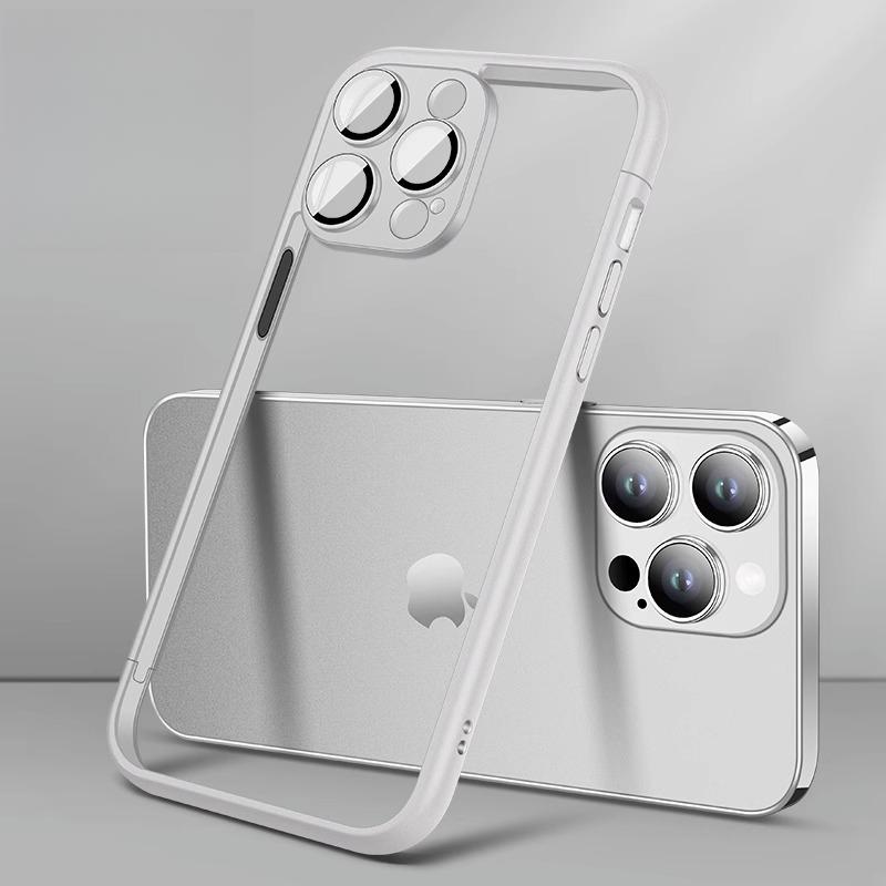 Suitable for IPhone15, Phone Case 14, Pro Max, Spliced Color, Pure Frame, No Back Panel, Apple 13 Heat Dissipation Protective Case