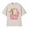 Alpha Männchen Niedliches Kätzchen Regenbogen T-Shirt Herren Damen Lustiges Katzen Meme Grafik T-Shirts Mode Vintage Kurzarm T-Shirt Streetwear