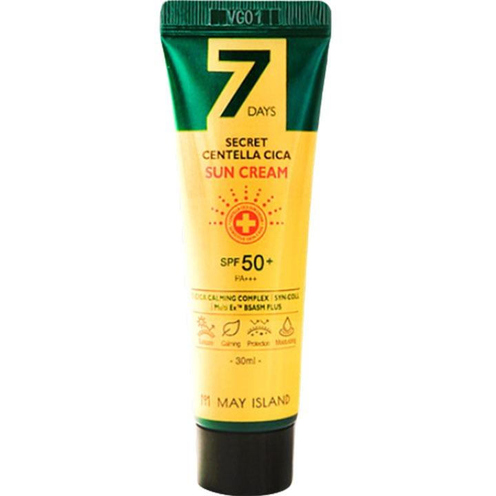 May Island 7 Days Secret Centella Cica Sun Cream SPF50+ PA+++ Daily UV Shield 30ml