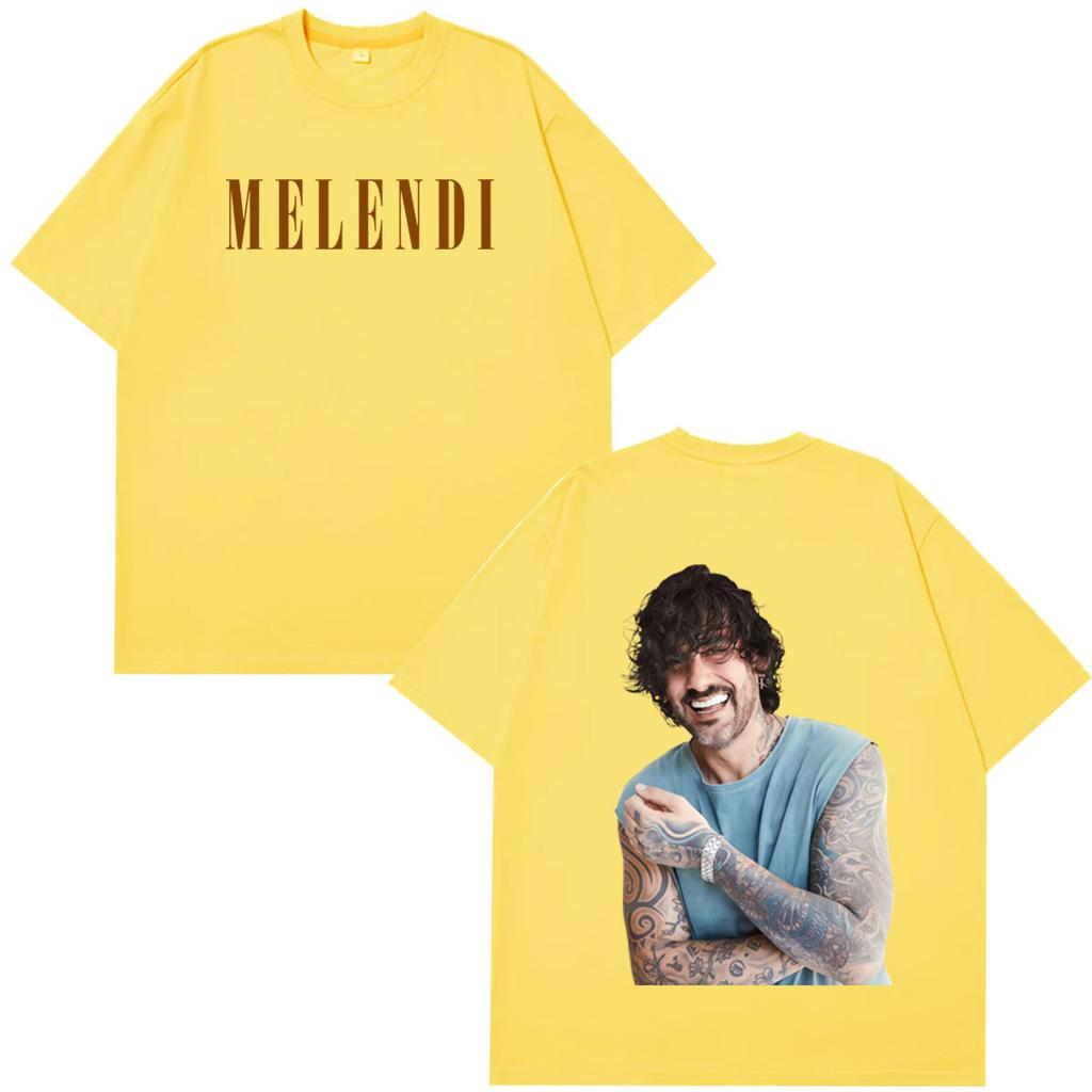 Rapper Melendi 2026 Tour Print T Shirt Unisex Unisex Fashion Hip Hop Tshirt Short Sleeve Fashiona Clothing Casual Cotton T Shirts
