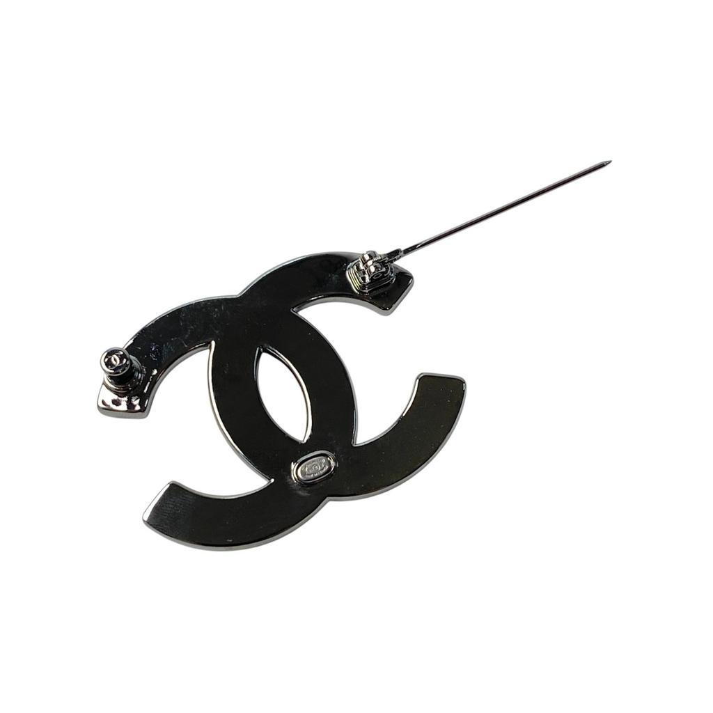 Used CHANELBrooch Black/white Women