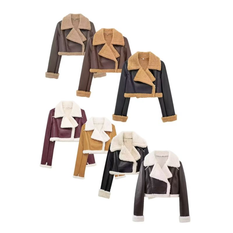 Kaslead New Arrival Women's Clothing Fashion Style Fashion All-Match Short Double-Sided Velvet Jacket Outwear 4341806