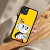Cute Cuphead Phone Case For IPhone 17 16 Pro Max 11 12 13 14 15 Hard PC+TPU Bracket Back Cover