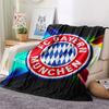 1PC FC Bayern Munchen Patterned Flannel Blanket Suitable For All Seasons for Home Decor Warmth and Comfort Gifts Holiday Present