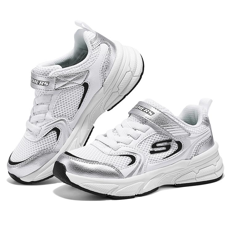 Skechers Scarpe Casual Basse Classiche Versatili Comode Eleganti da Ragazza Sneaker Bambino Bianco 303692L-WSL