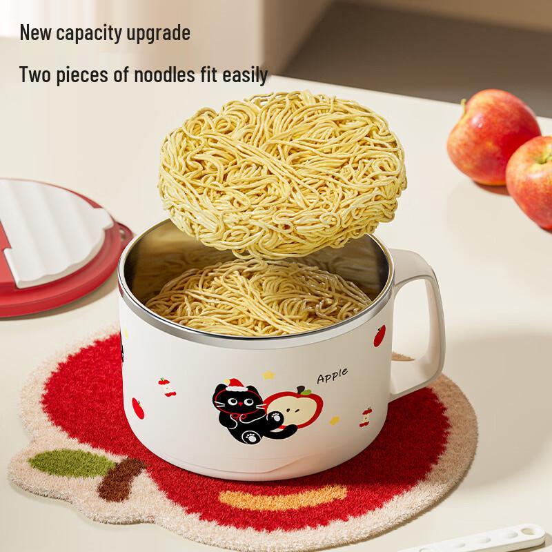 Bessice 304 Stainless Steel Cartoon Instant Noodle Bowl with Lid