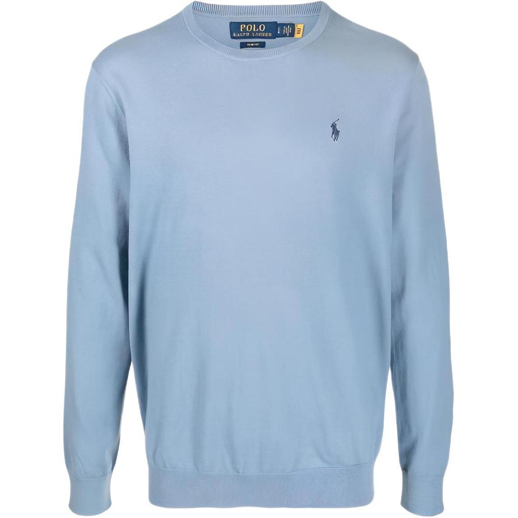 Polo Ralph Lauren Logo Embroidered Solid Color Casual Sweatshirt Men sweatshirt Blue 710890558-004