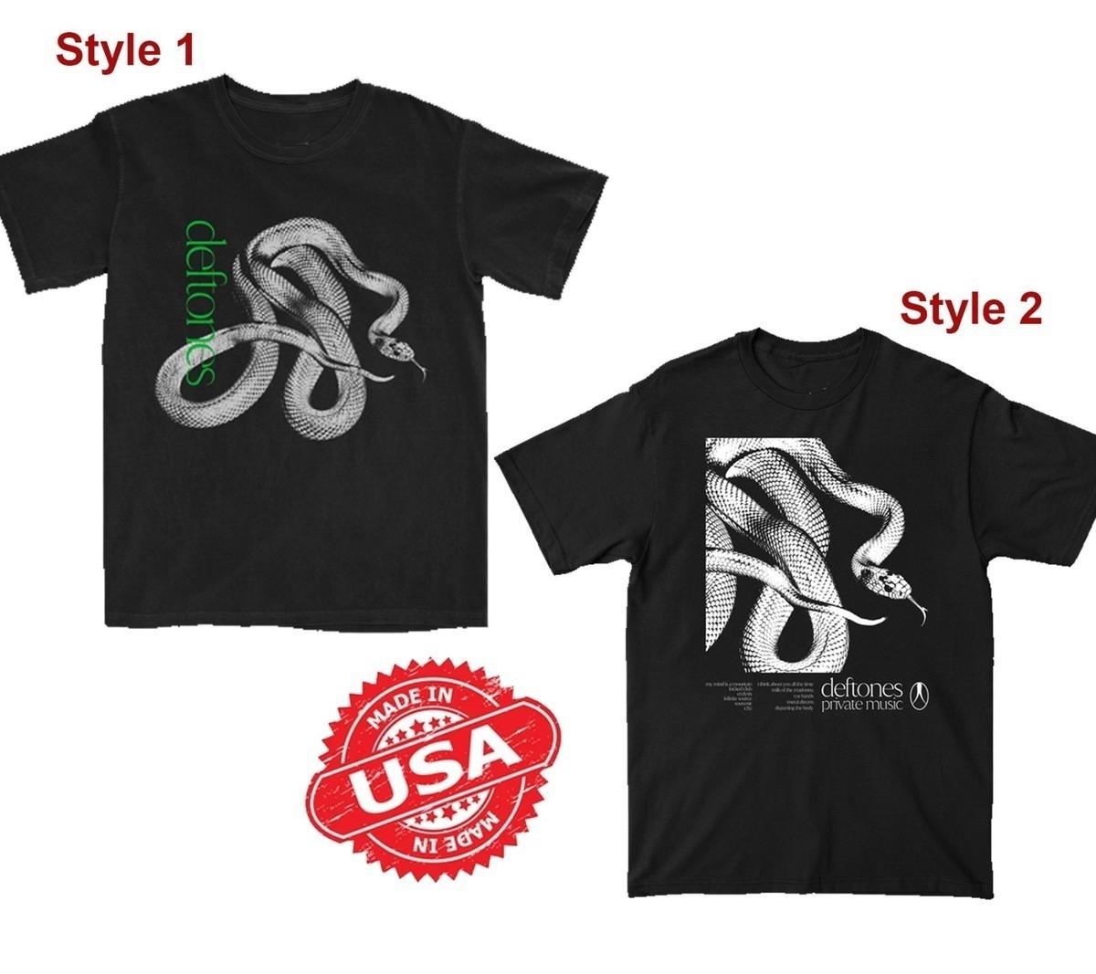 NEW!! Deftones 2026 Merch Private Music Logo Snake T-Shirt 22D230 M