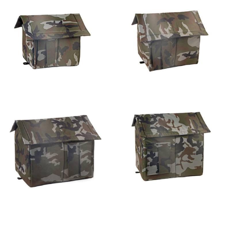 Gemütliches Outdoor-Katzenhaus mit Camouflage-Muster, Winterwarm, Geschlossener Unterschlupf, Wasserdicht, Alle Jahreszeiten