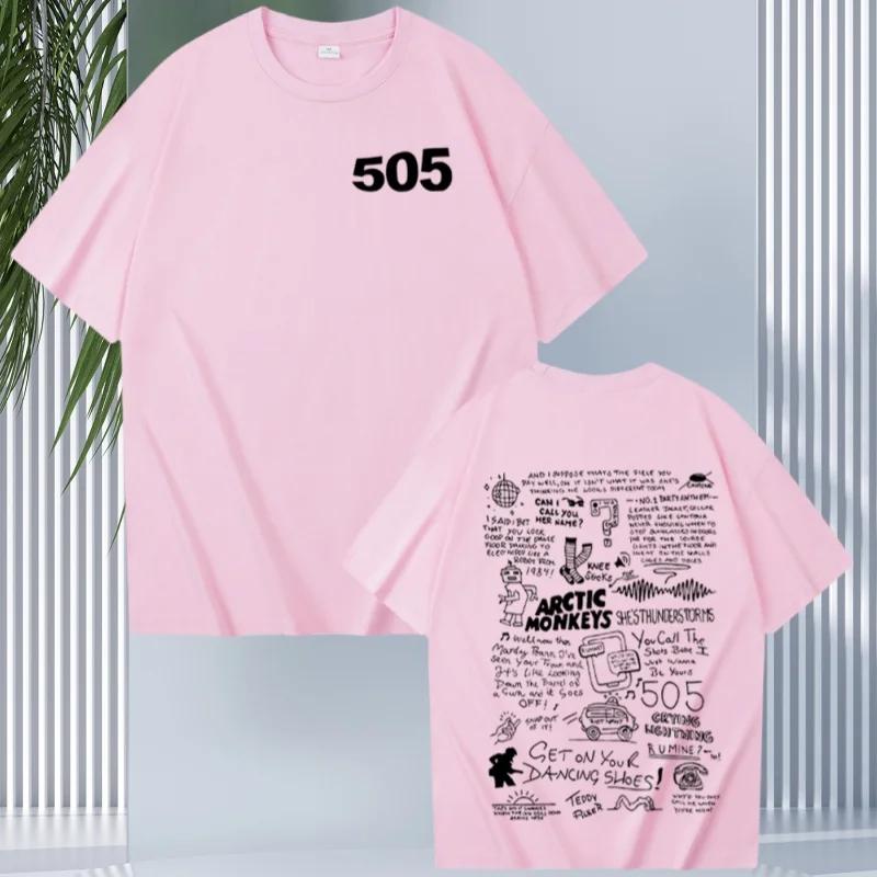 New Cotton 505 Shirt Arctic Monkey Music Shirt Arctic Monkey Merch Gift Arctic Monkey Fans Round Neck Short Sleeve Shirt