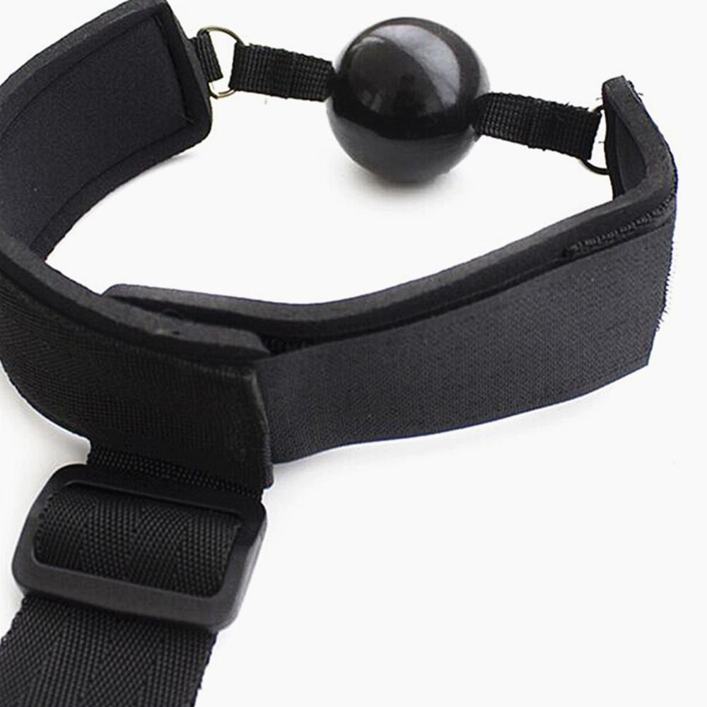 Erotic HandCuffs Mouth Gag BDSM Bondage Restraints Sex Toys for Couples Open Mouth Ball Backhand Cuffs Tied Up Adult