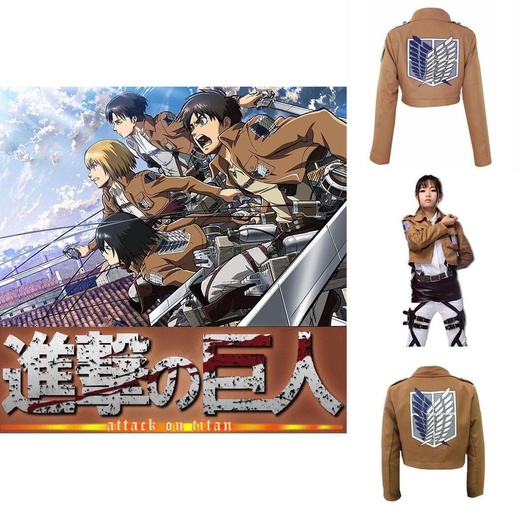 Attack On Titan Scouting Legion Cosplay Coat Jacket For Eren Jaeger Fans**