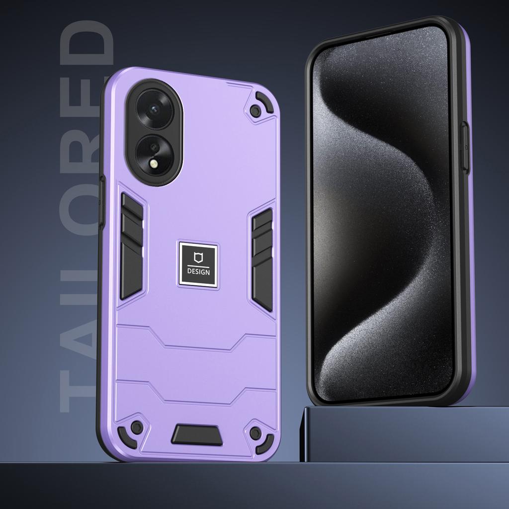 For Oppo A38 4G/A18 4G PC+TPU Case Dual-Layer Design Drop Protection Phone Cover