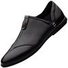 New Versatile Men's Leather Shoes Soft Sole Business Casual Doudou Shoes Work Security Dad Shoes