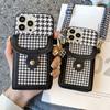 Applicable To iphone11Pro Mobile Phone Case Diagonal Span Lanyard 7G/8Plus Plug-in Card Plaid Protective Case Japan and Korea