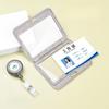 ID Name Badge Credit Card Holder Employee's Staff Work Card Cover with Retractable Badge Reel Pass Bus Card Sleeve