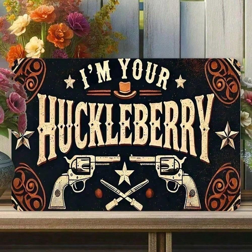 Vintage Huckleberry Metal Wall Art Poster 20x30cm Bar Decor