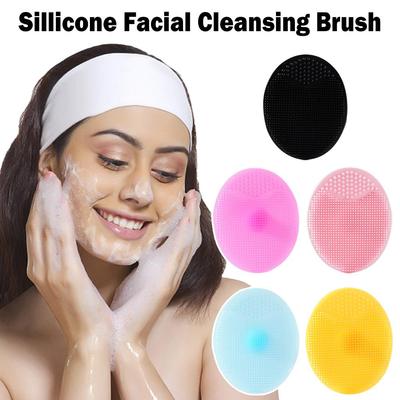 Soft Silicone Face Cleansing Brush Beauty Facial Washing Massage Blackhead Care Deep Pad Brushes Face Exfoliating Cleaning R2D0