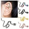 Unisex Spiral Snake Ear Cuff No Piercing Needed Open Hoop Earring Fake Cartilage Tragus Jewelry