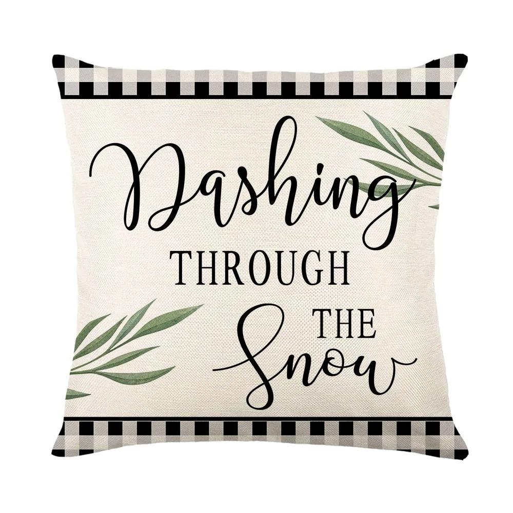 1 Piece of Christmas Day Party Decoration Pillowcase Living Room Sofa Cushion Suite Room Home Decoration Christmas Gift