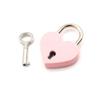 Diary Book Cute Travel Mini Heart Shape with Key Locks Love Heart Lock Padlock Hardware