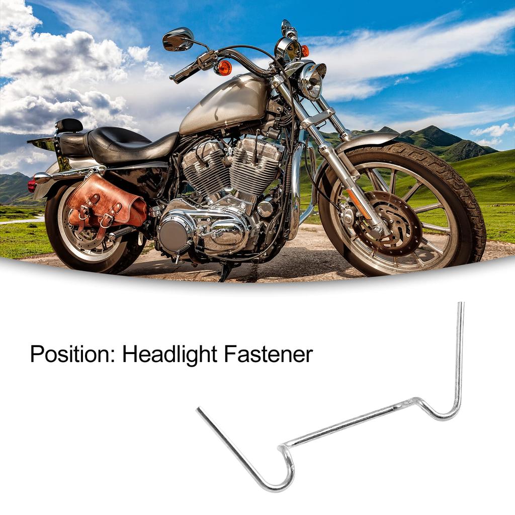 ACROPIX Motorcycle Fastener Spring Clip Square Headlight Universal Replacement Silver Tone 10pcs