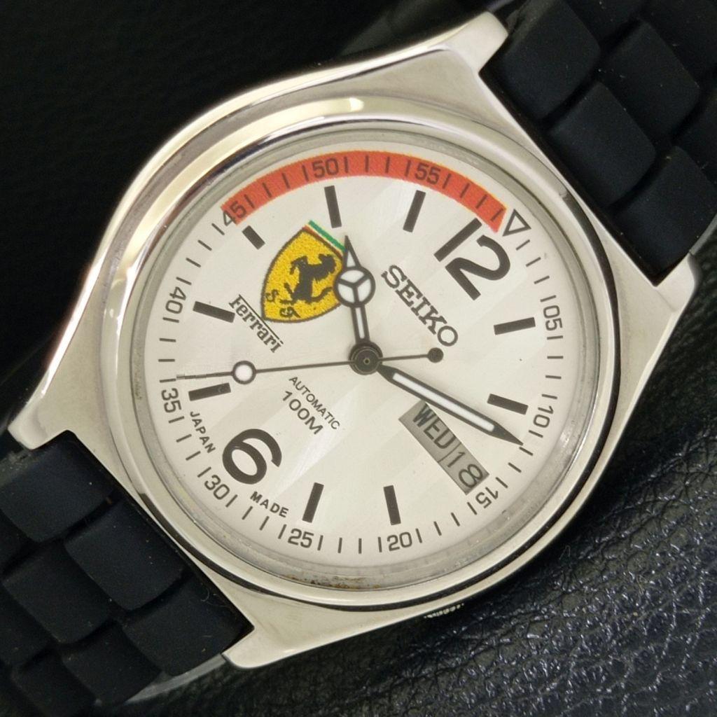 

АВТОМАТИЧЕСКИЕ ВИНТАЖНЫЕ ЧАСЫ SEIKO JAPAN 7009A МУЖСКИЕ С ЦИФЕРБЛАТОМ FERRARI a700507-5 R203-a700507