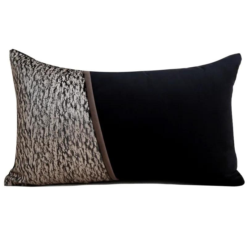 High End Hotel Gold Cushion Cover Modern Style Cotton Fluff Pillow Covers Decorative Home