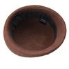French elegant woolen top hat women's autumn and winter mesh yarn three beads flower crimped pot hat retro domed felt hat