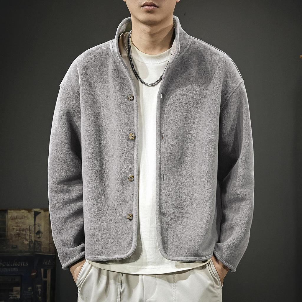 2025 Winter Men's American-Style Heavyweight Fleece Warm Jacket - Trendy, Loose, Plus Size Outerwear for Autumn/Winter.