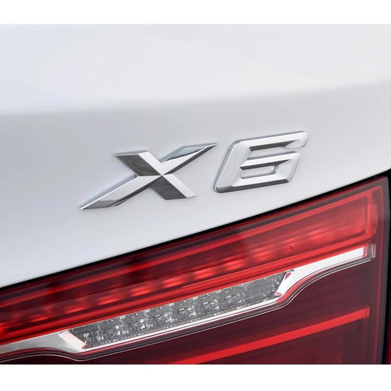 3D ABS Letter Badges for Trunk Emblem Suitable for BMW X6 Models E71 F16 E72 G06 As Well As XDRIVE 30d 28i 30i 35i 50i
