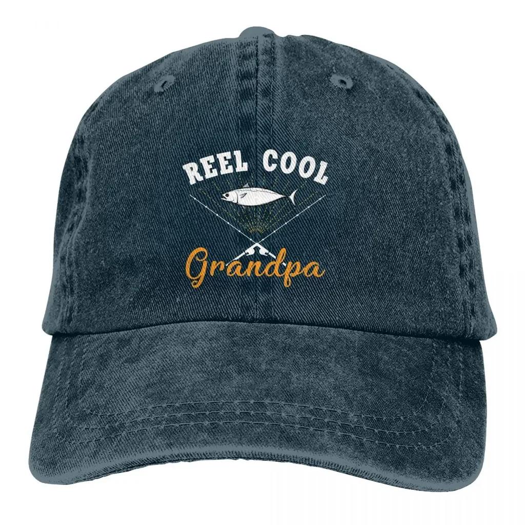 Summer Cap Sun Visor Mens Reel Cool Grandpa Fishing Design Hip Hop Caps Fishing Cowboy Hat Peaked Trucker Dad Hats