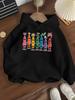 Children's Hooded Sweatshirt, Spring and Autumn Style, Boys' and Girls'cartoon Crayon Print Hoodie Casual Long-sleeved Pullover.